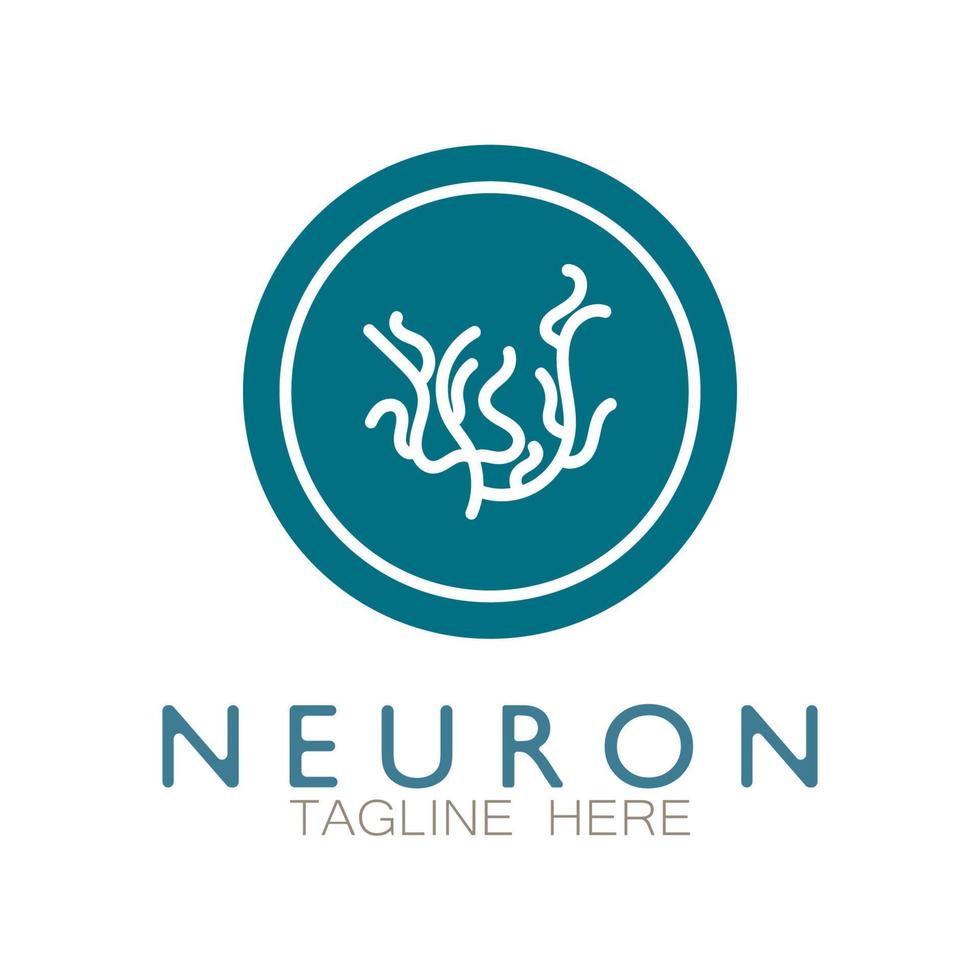 Neuron-Logo oder Nervenzellen-Logo-Design, Molekül-Logo-Illustrationsvorlagensymbol mit Vektorkonzept vektor