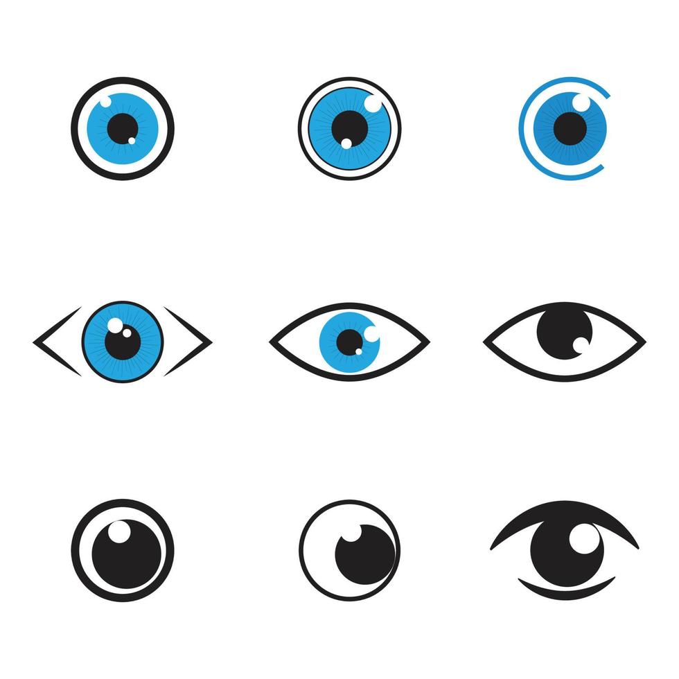 Markenidentität Corporate Eye Care Vektor Logo Design