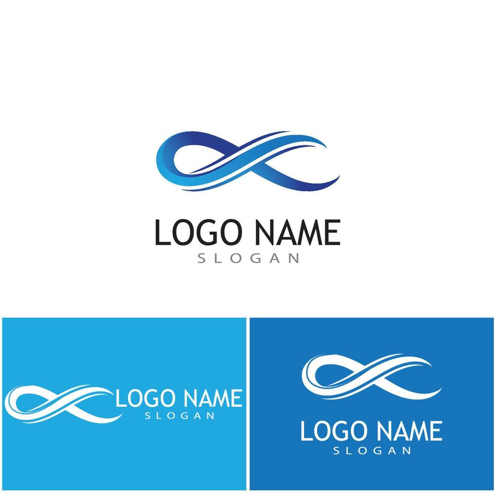 Unendlichkeitsdesign Vektor Icon Illustration Logo Template Design