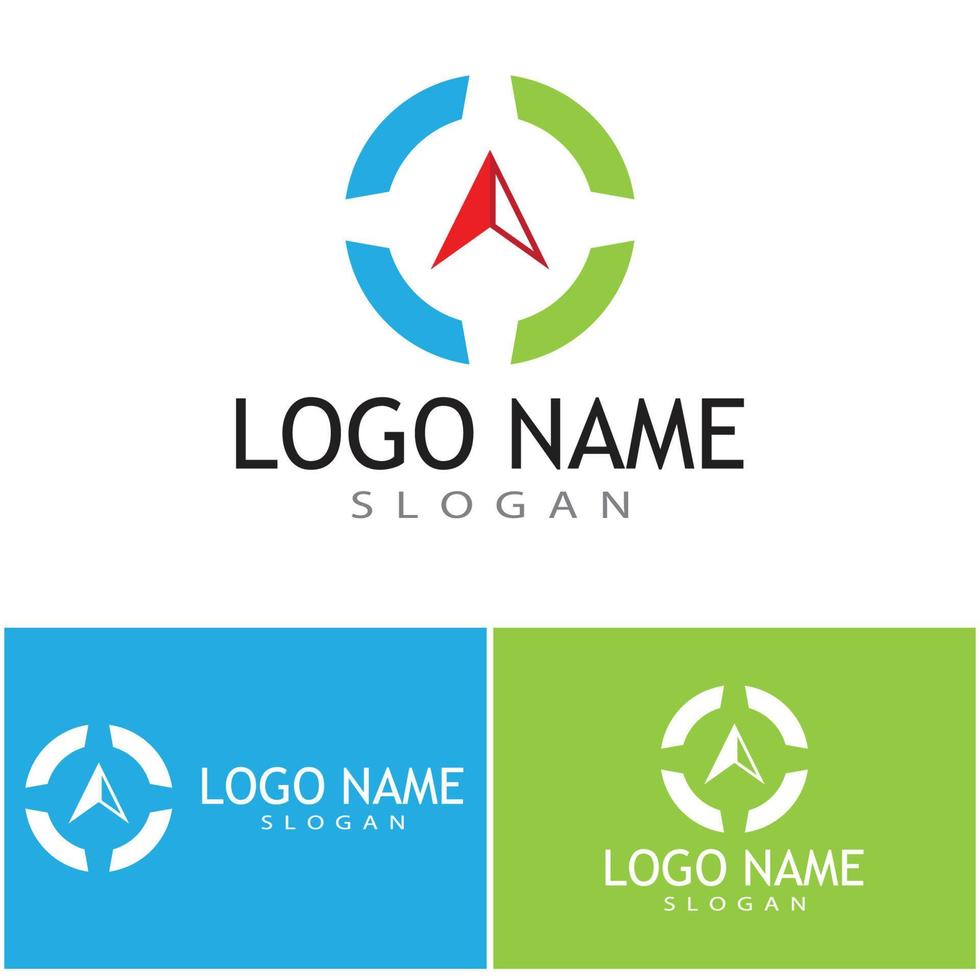 kompass ikon vektor illustration design logotyp mall