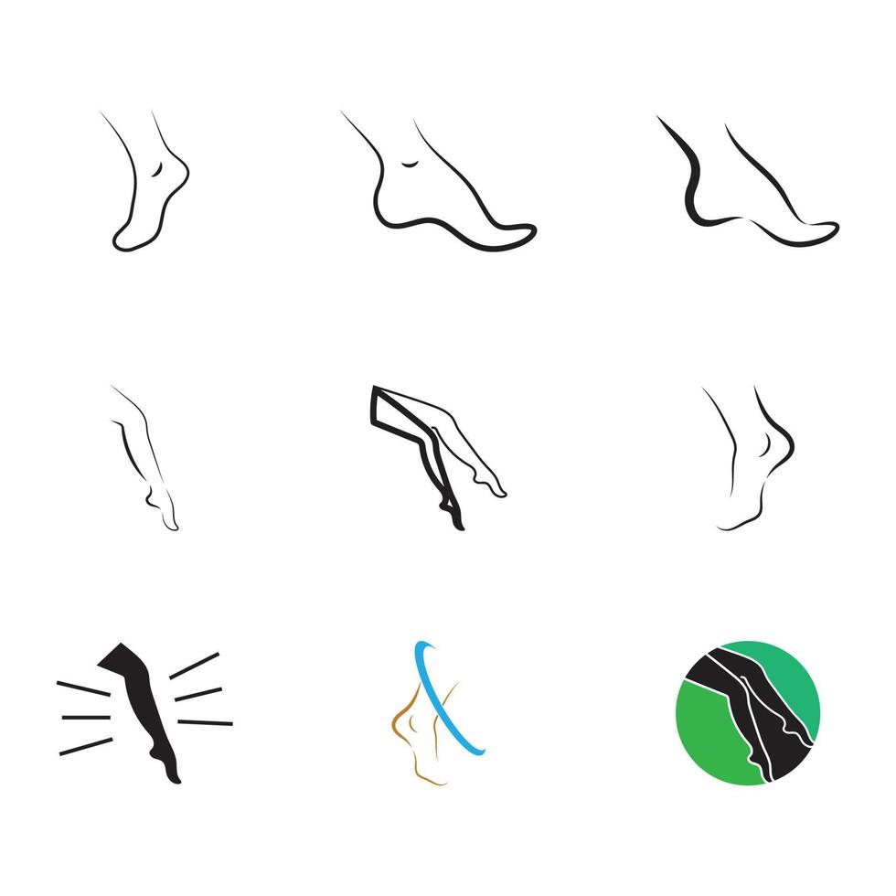 Fuß-Logo-Vorlage Vektorsymbol Natur vektor