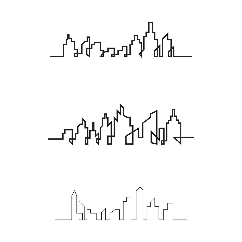 moderne Skyline der Stadt. Stadtsilhouette. Vektorillustration im flachen Design vektor