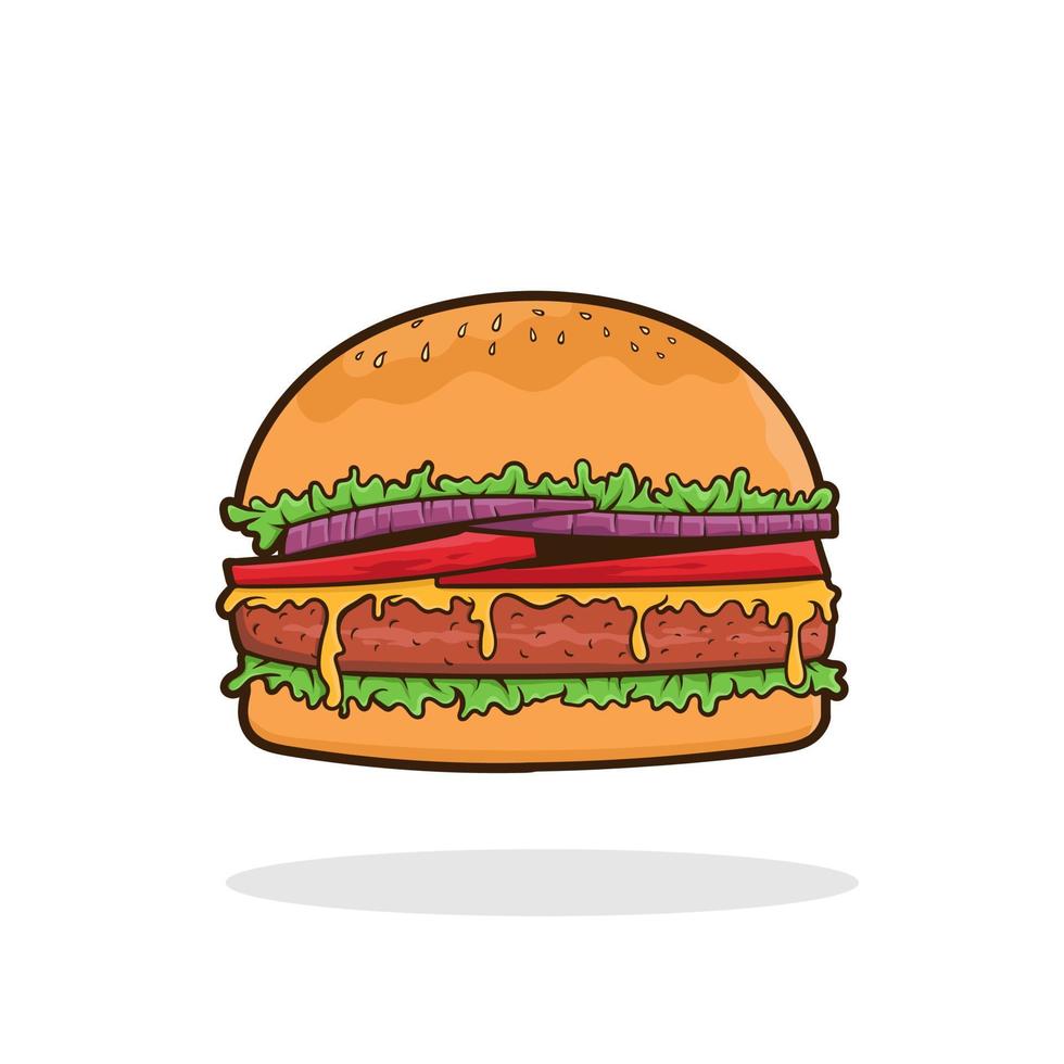 Burger-Cartoon-Vektor vektor