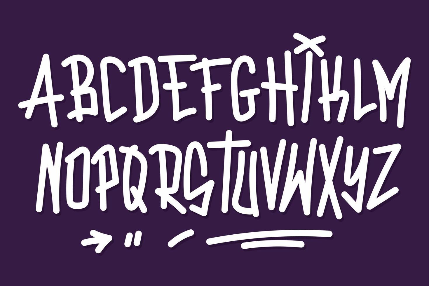 alphabet punk typografie set konzept cartoon vektor