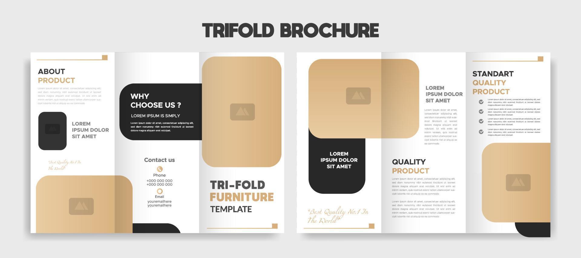 Business Trifold Broschüre Vorlage vektor