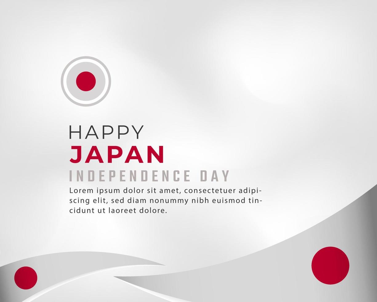 Happy Japan National Foundation Day 11. Februar Feier Vector Design Illustration. vorlage für poster, banner, werbung, grußkarte oder druckgestaltungselement