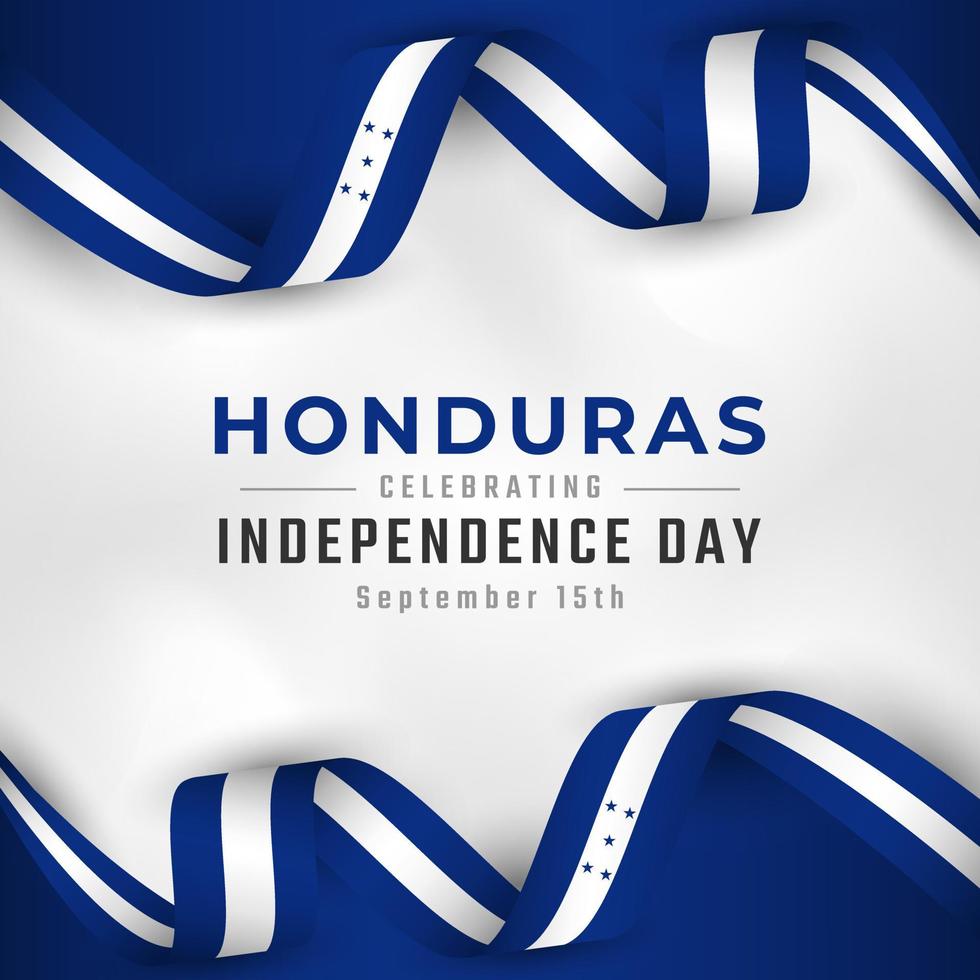 happy honduras unabhängigkeitstag 15. september feier vektor design illustration. vorlage für poster, banner, werbung, grußkarte oder druckgestaltungselement