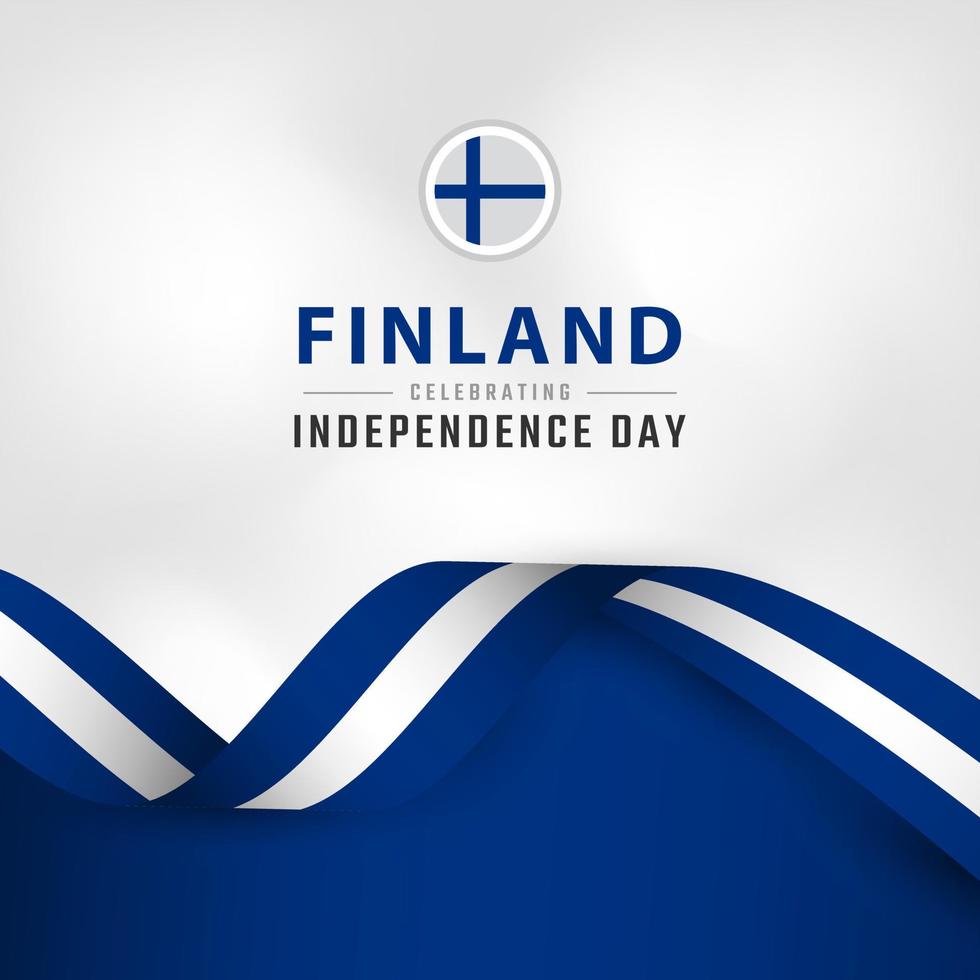 happy finnland unabhängigkeitstag 6. dezember feier vektor design illustration. vorlage für poster, banner, werbung, grußkarte oder druckgestaltungselement