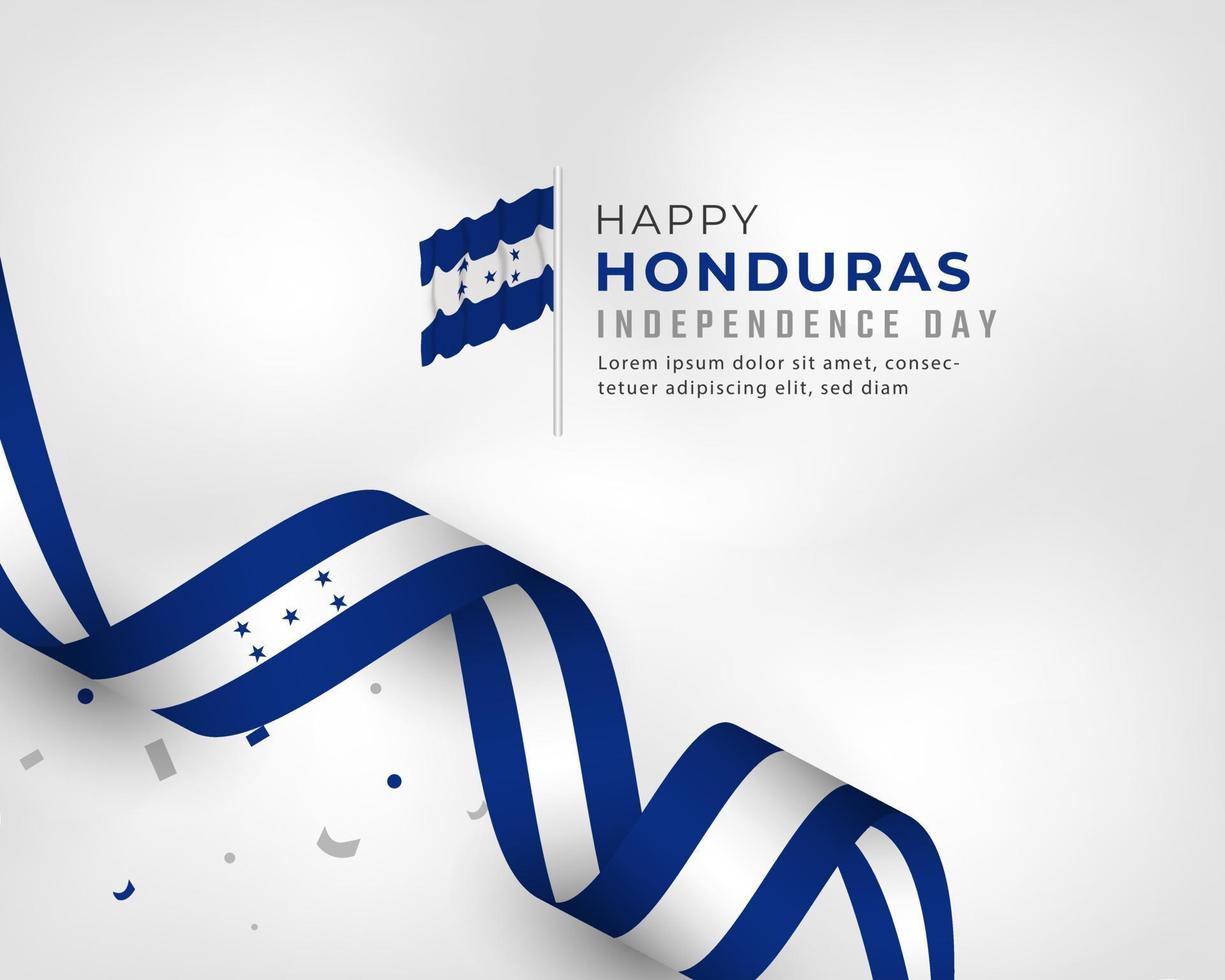 happy honduras unabhängigkeitstag 15. september feier vektor design illustration. vorlage für poster, banner, werbung, grußkarte oder druckgestaltungselement