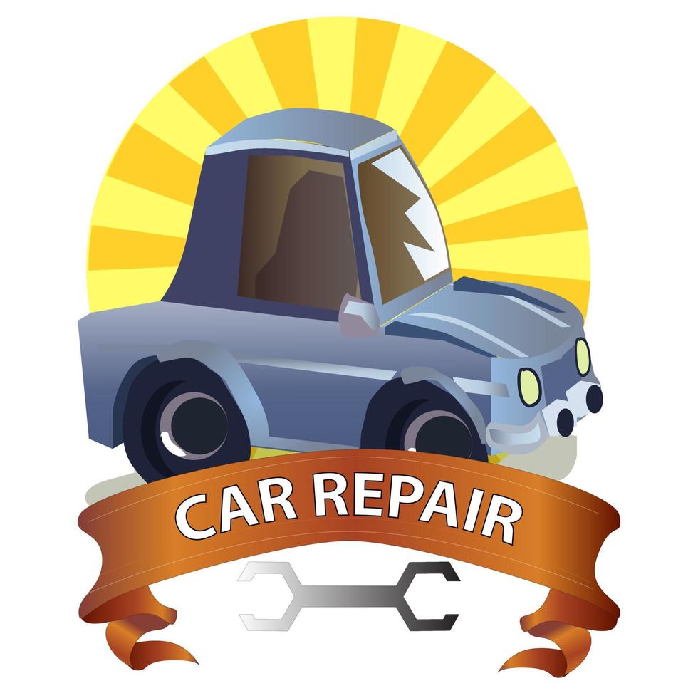 Auto-Reparatur-Schild vektor