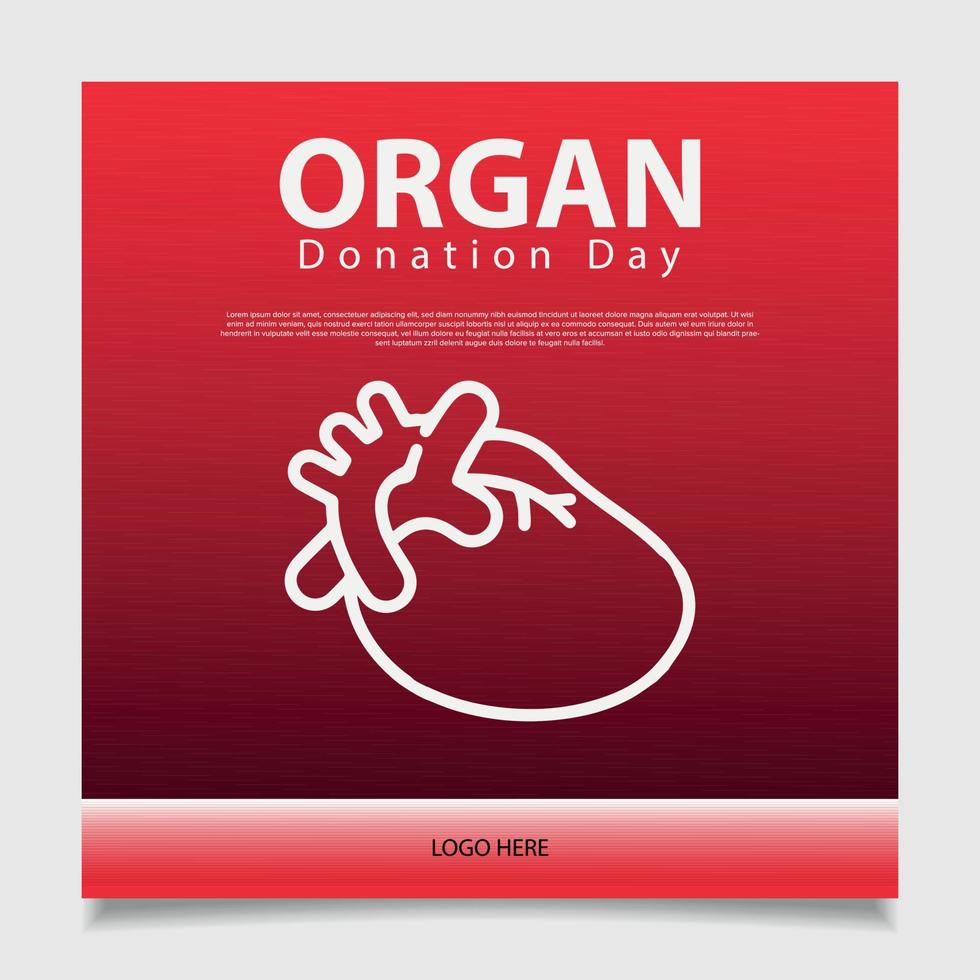 organdonation dag banner design vektor