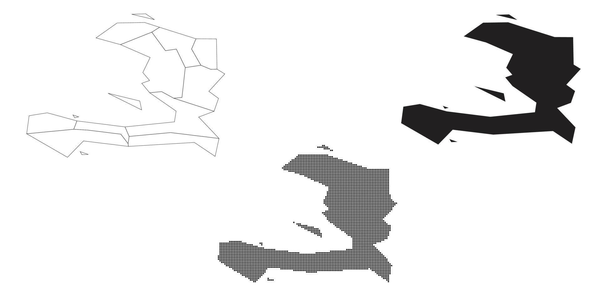 haiti karta isolerad på en vit bakgrund. vektor