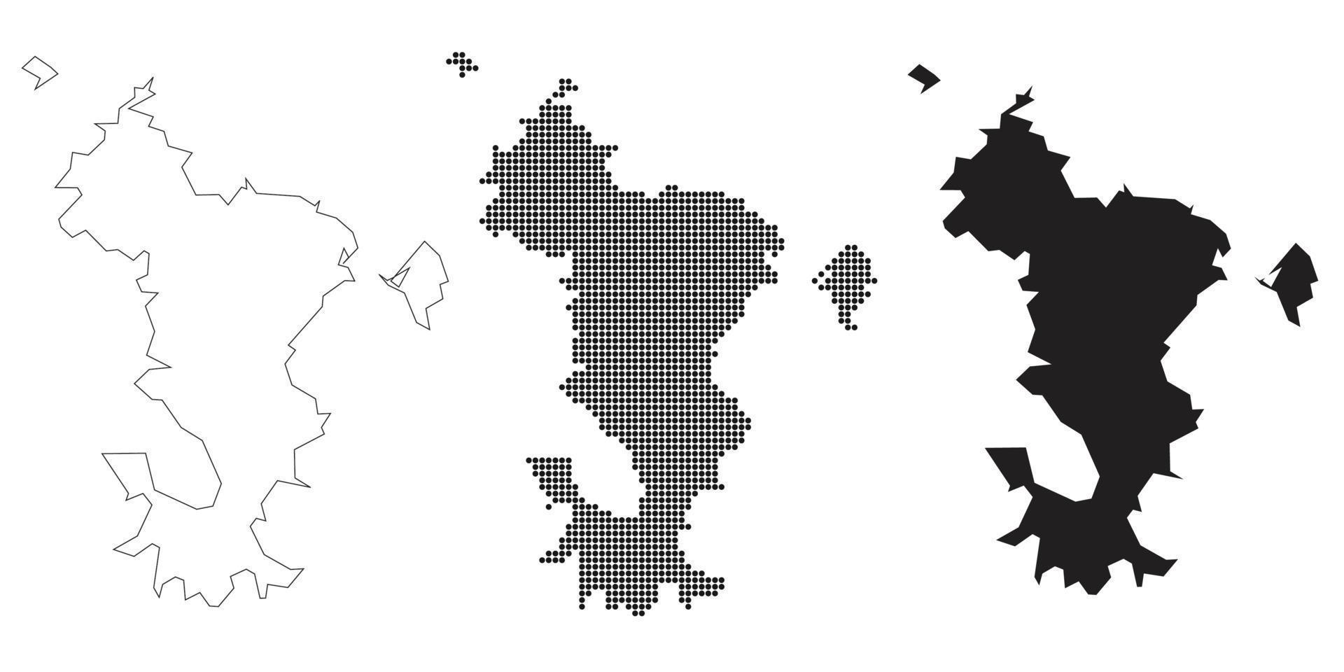 Mayotte-Karte isoliert auf weißem Hintergrund. vektor
