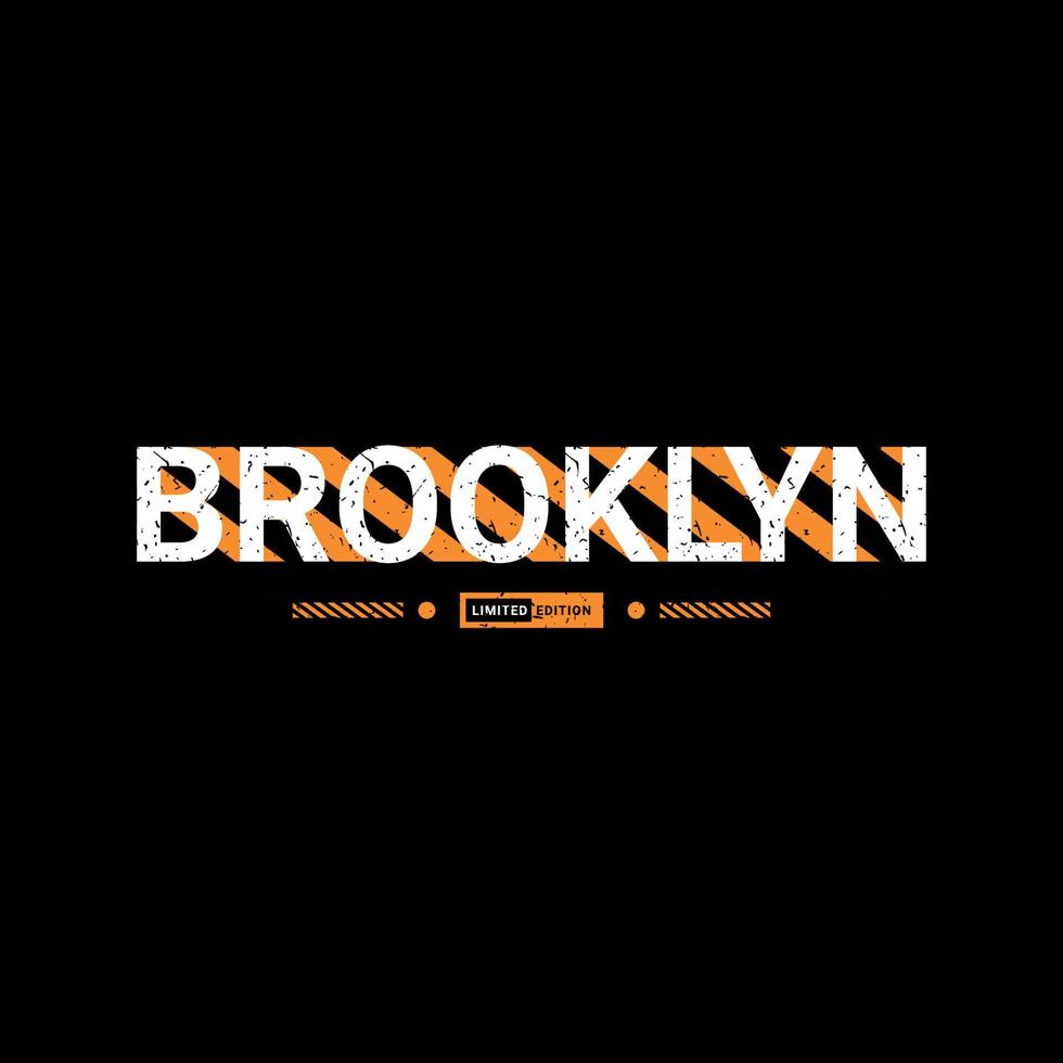 Brooklyn-Schreibdesign, geeignet für den Siebdruck von T-Shirts, Kleidung, Jacken und anderen vektor