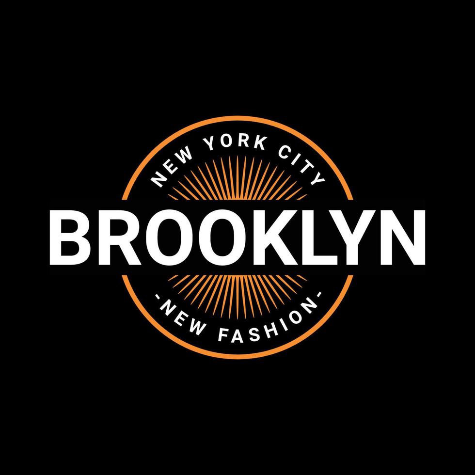 Brooklyn-Schreibdesign, geeignet für den Siebdruck von T-Shirts, Kleidung, Jacken und anderen vektor