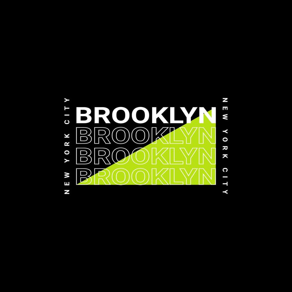 brooklyn skrivdesign, lämplig för screentryck av t-shirts, kläder, jackor och andra vektor