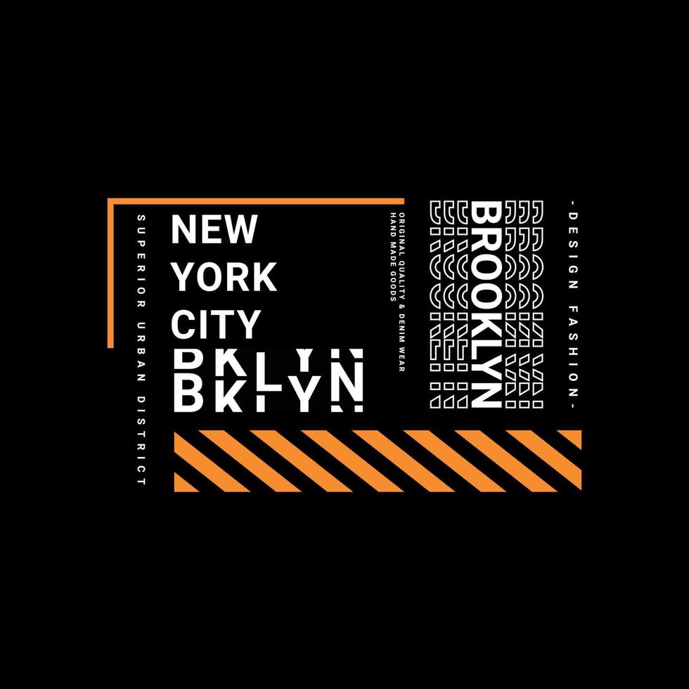 brooklyn skrivdesign, lämplig för screentryck av t-shirts, kläder, jackor och andra vektor