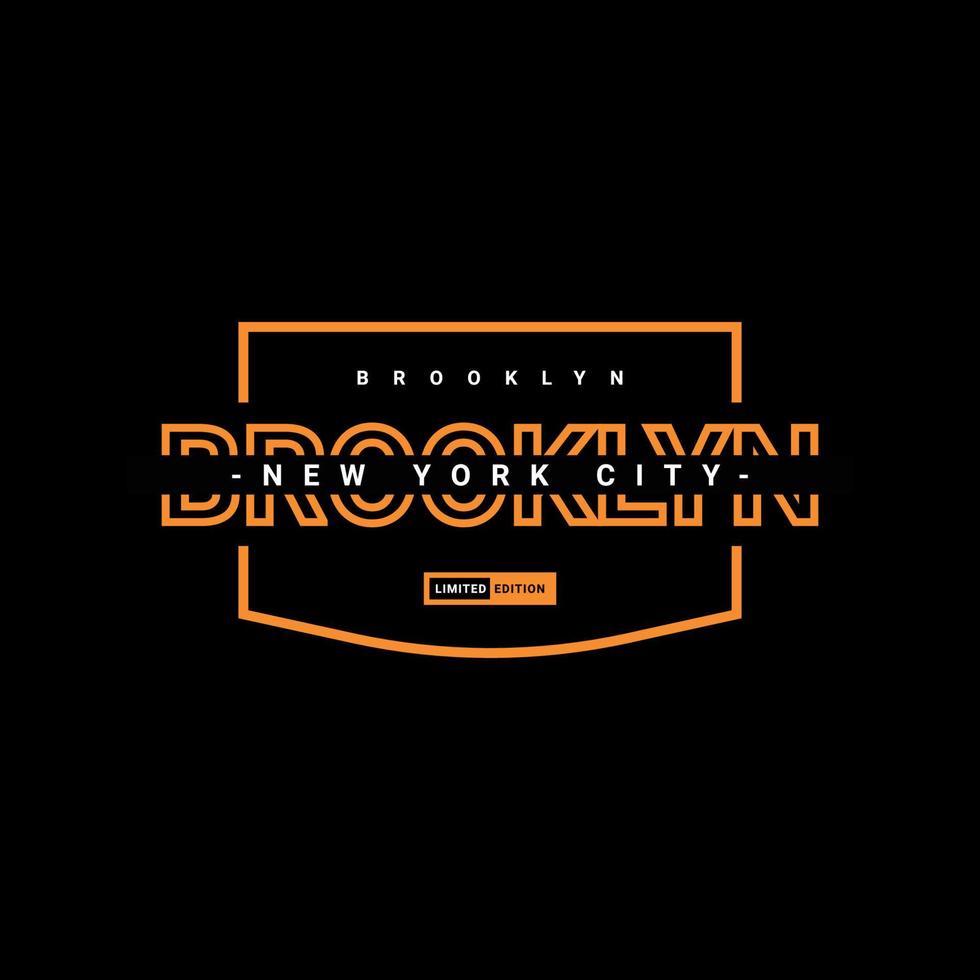 brooklyn skrivdesign, lämplig för screentryck av t-shirts, kläder, jackor och andra vektor