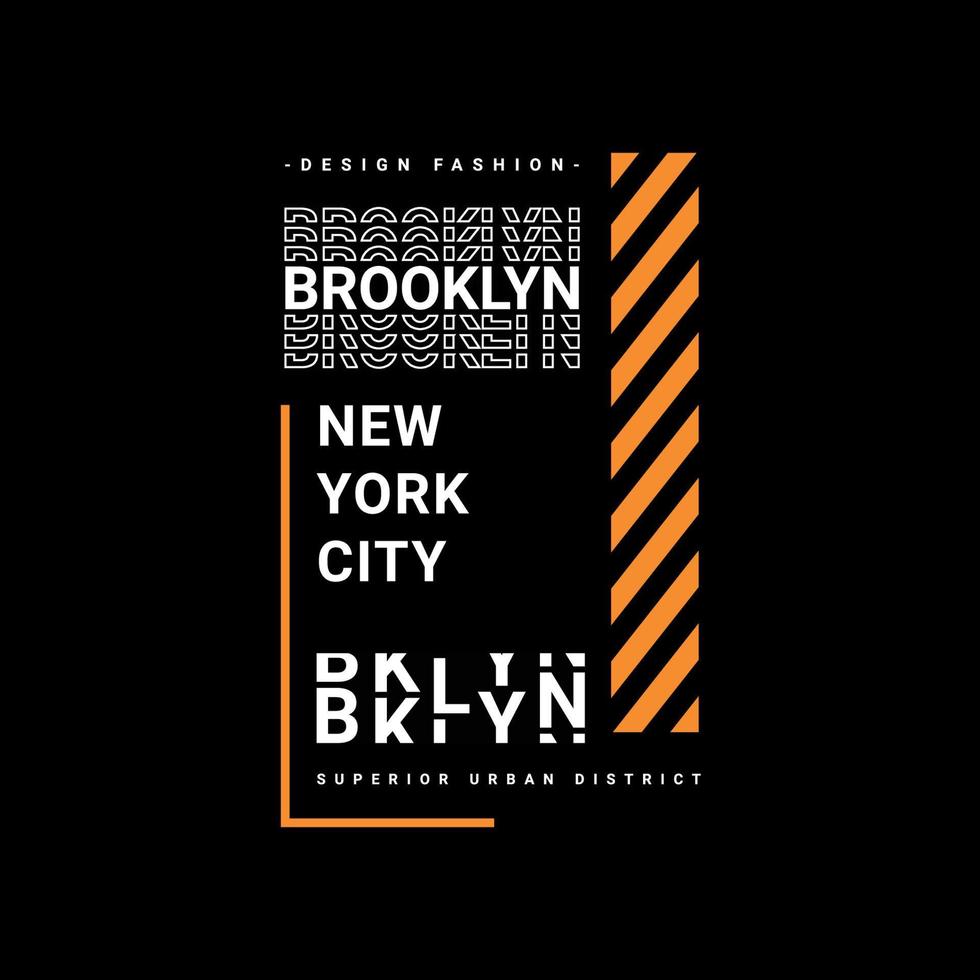 Brooklyn-Schreibdesign, geeignet für den Siebdruck von T-Shirts, Kleidung, Jacken und anderen vektor