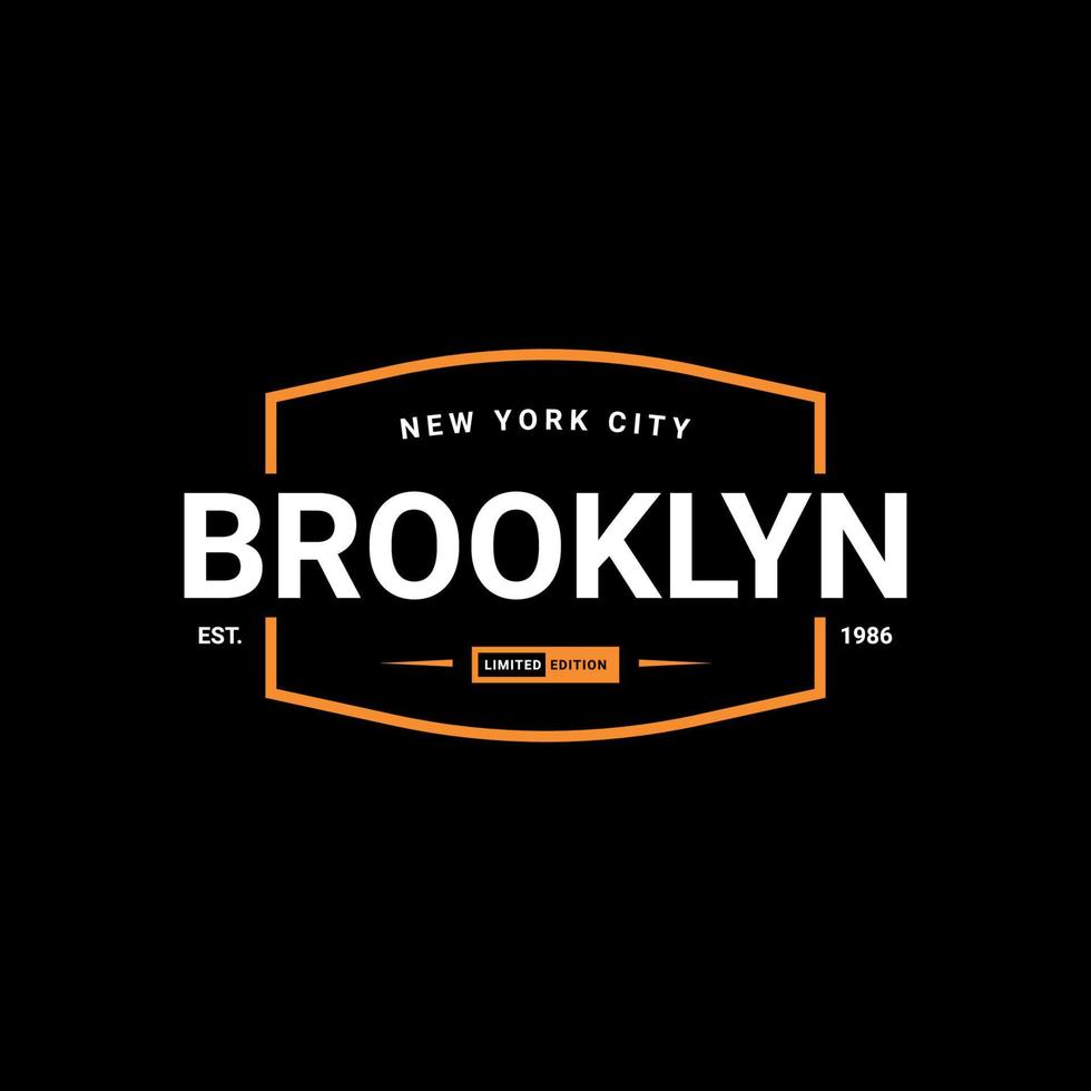 brooklyn skrivdesign, lämplig för screentryck av t-shirts, kläder, jackor och andra vektor