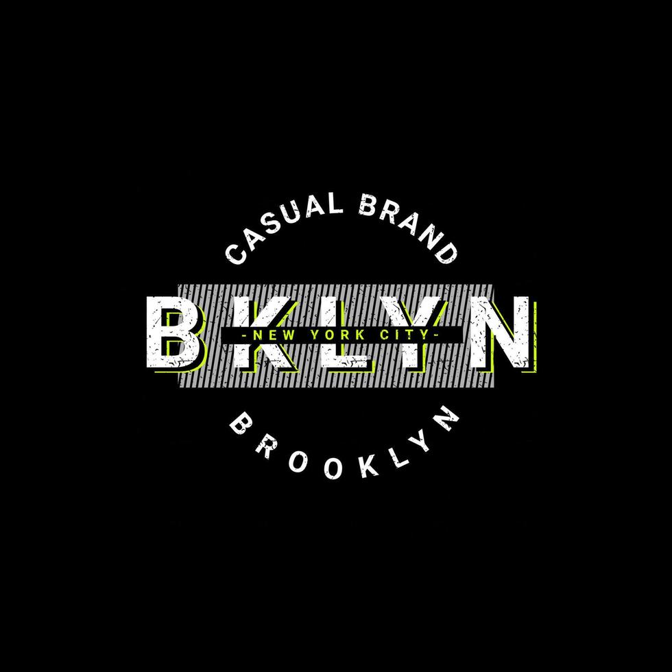 Brooklyn-Schreibdesign, geeignet für den Siebdruck von T-Shirts, Kleidung, Jacken und anderen vektor