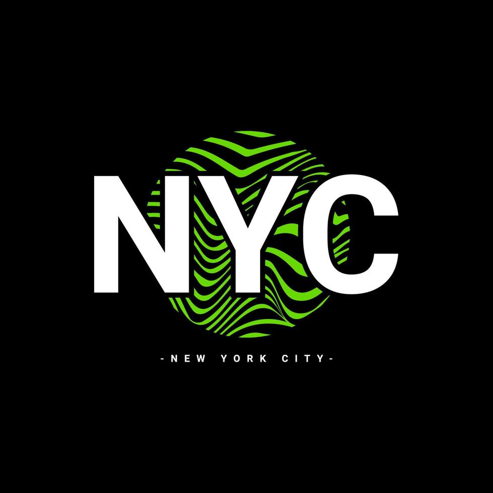 New York City-Schriftdesign, geeignet für den Siebdruck von T-Shirts, Kleidung, Jacken und anderen vektor