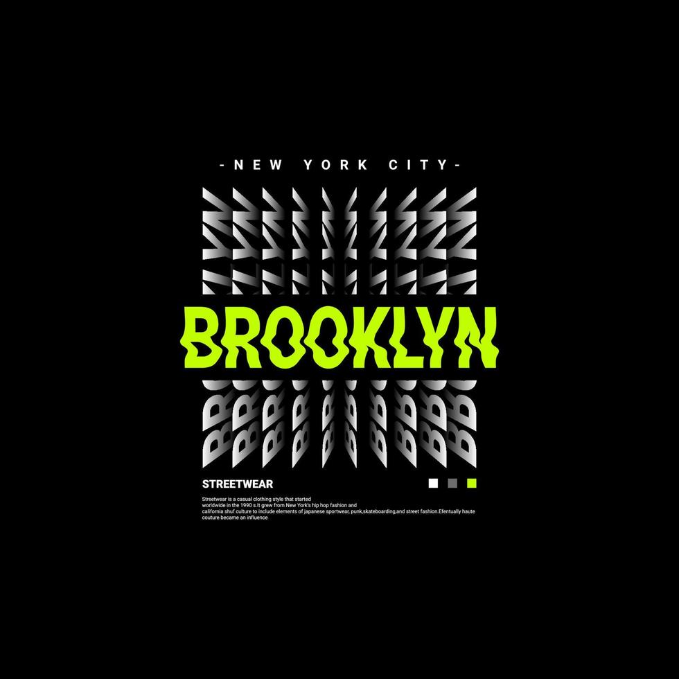 brooklyn skrivdesign, lämplig för screentryck av t-shirts, kläder, jackor och andra vektor