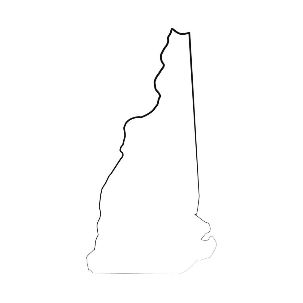 illustrierte Karte von New Hampshire vektor