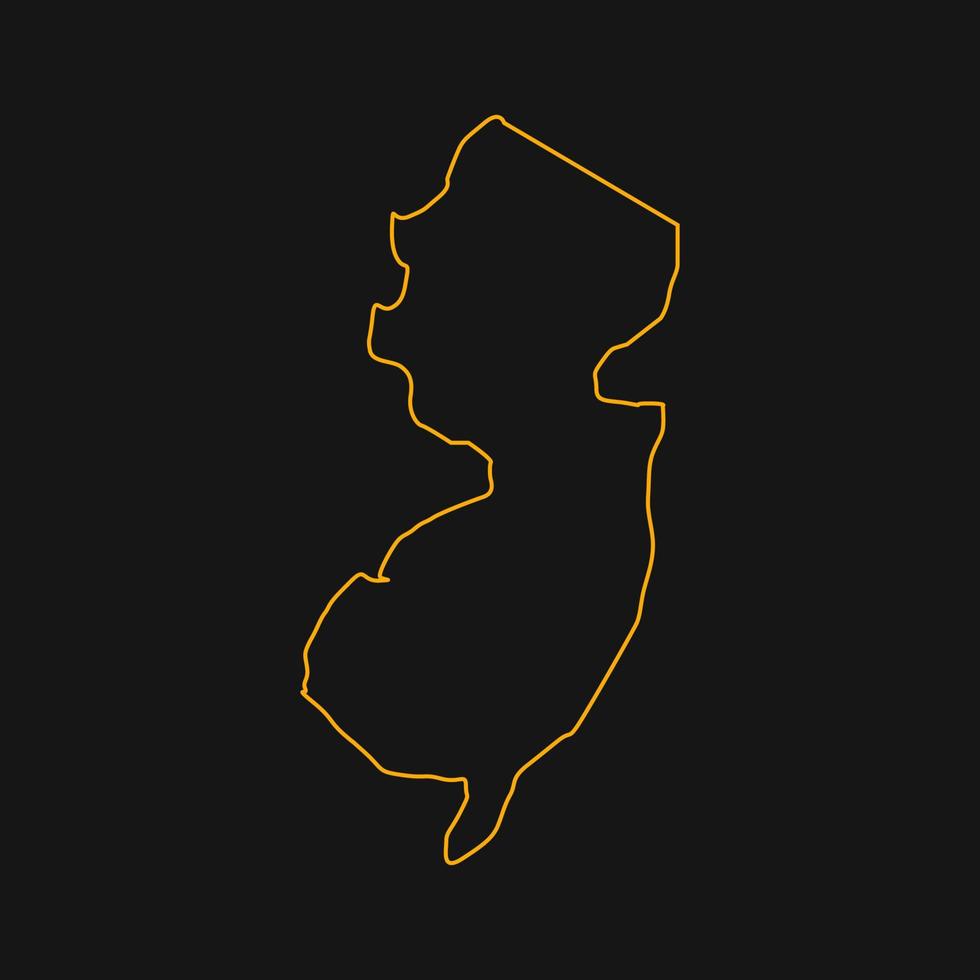 New-Jersey-Karte illustriert vektor