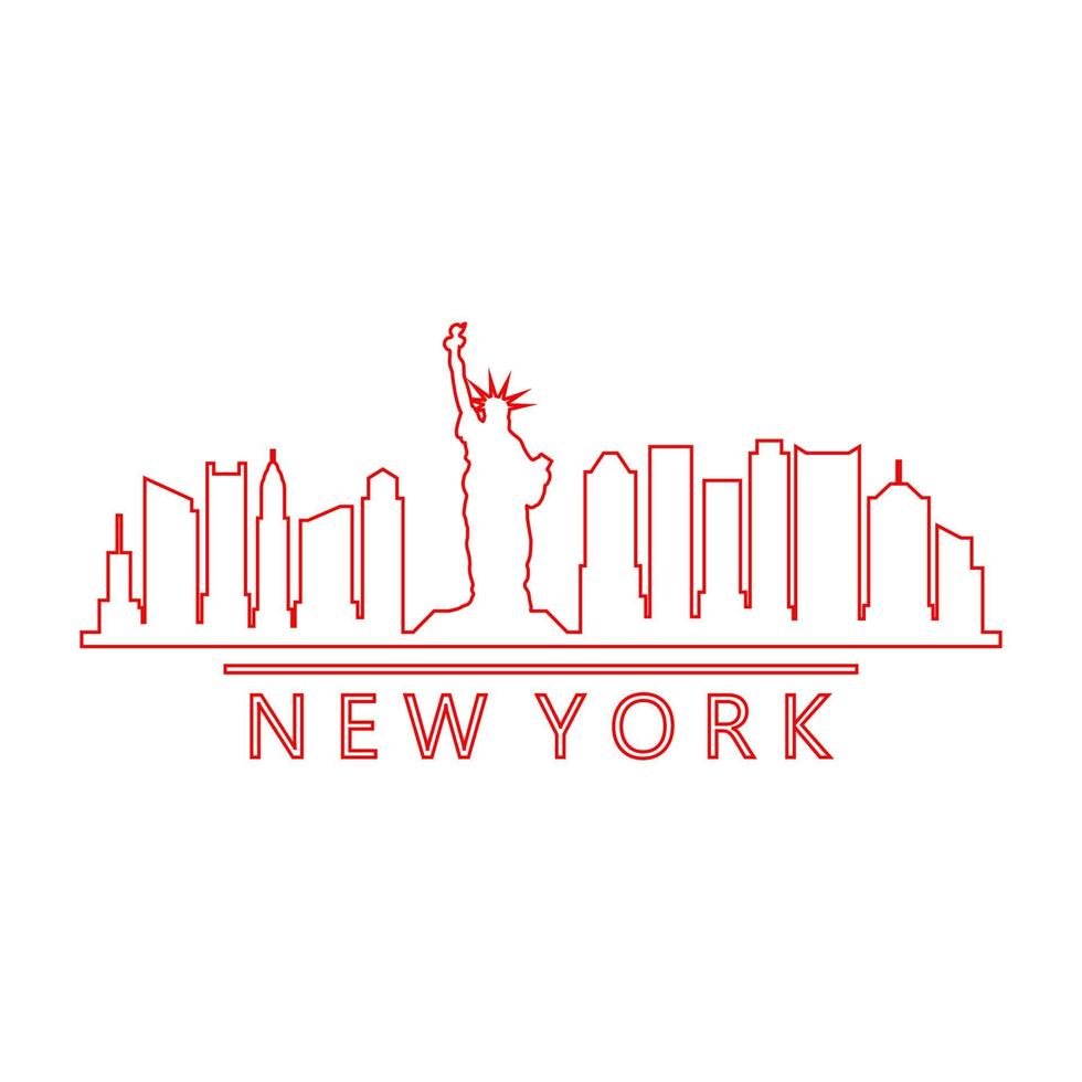 Skyline von New York illustriert vektor