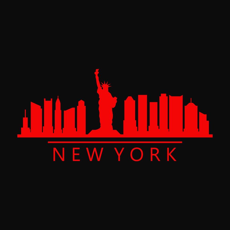 New Yorks skyline illustrerad vektor