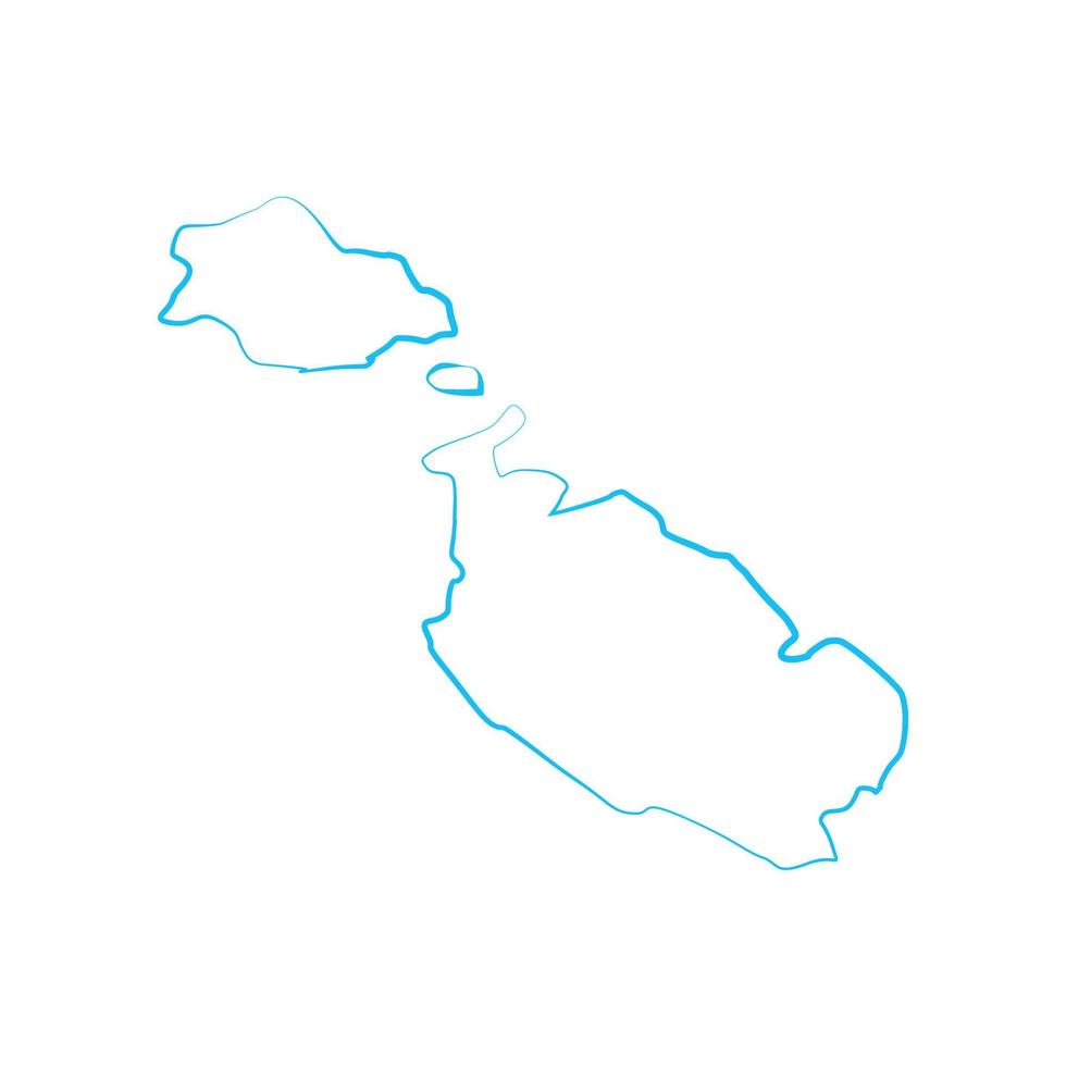 Malta-Karte illustriert vektor