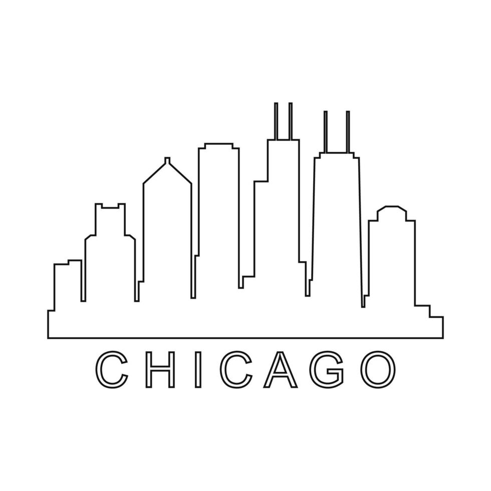 Chicago-Skyline illustriert vektor