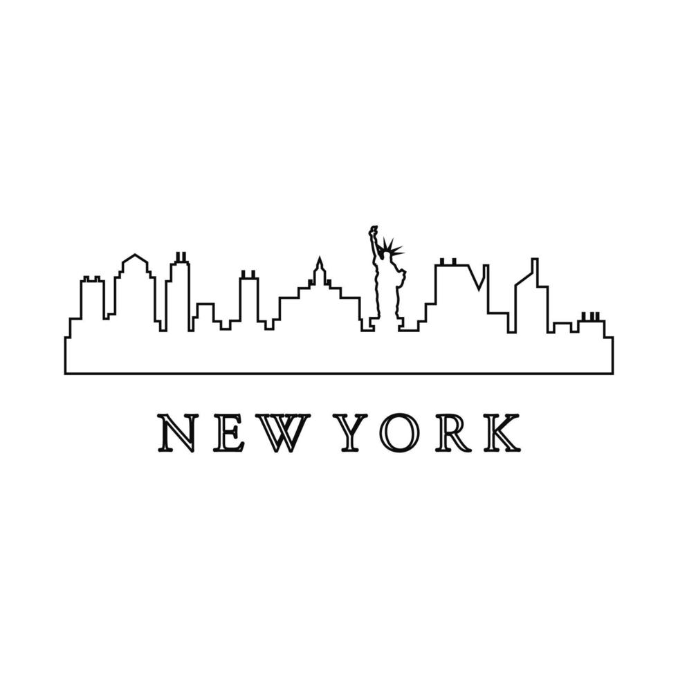 Skyline von New York illustriert vektor