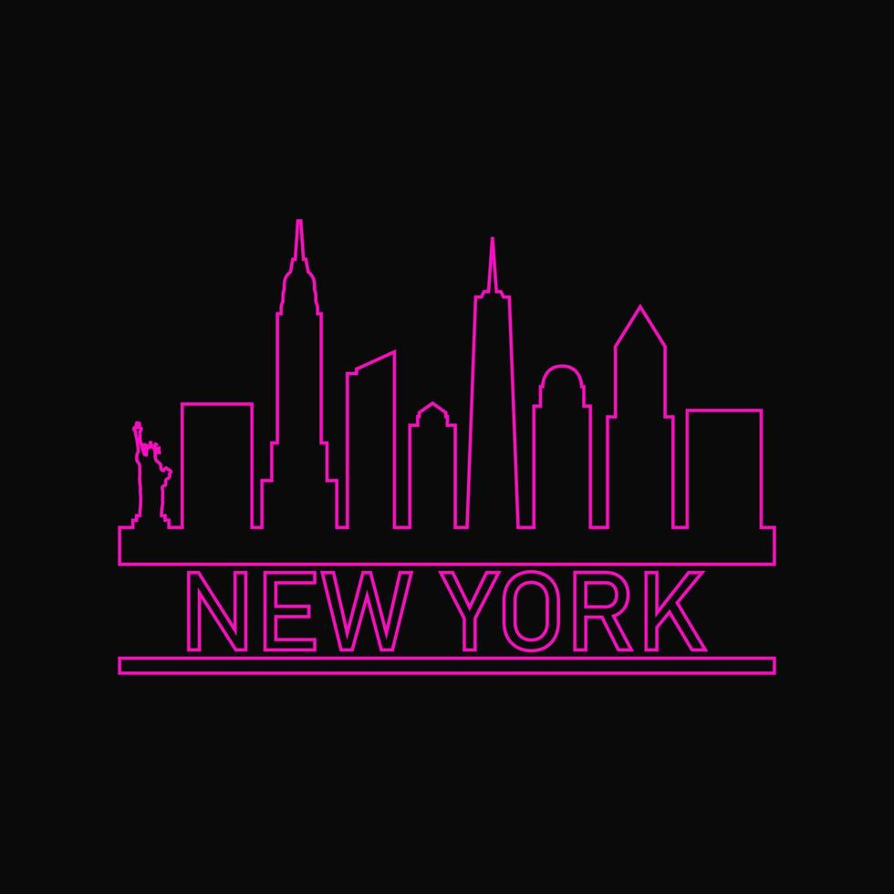 Skyline von New York illustriert vektor