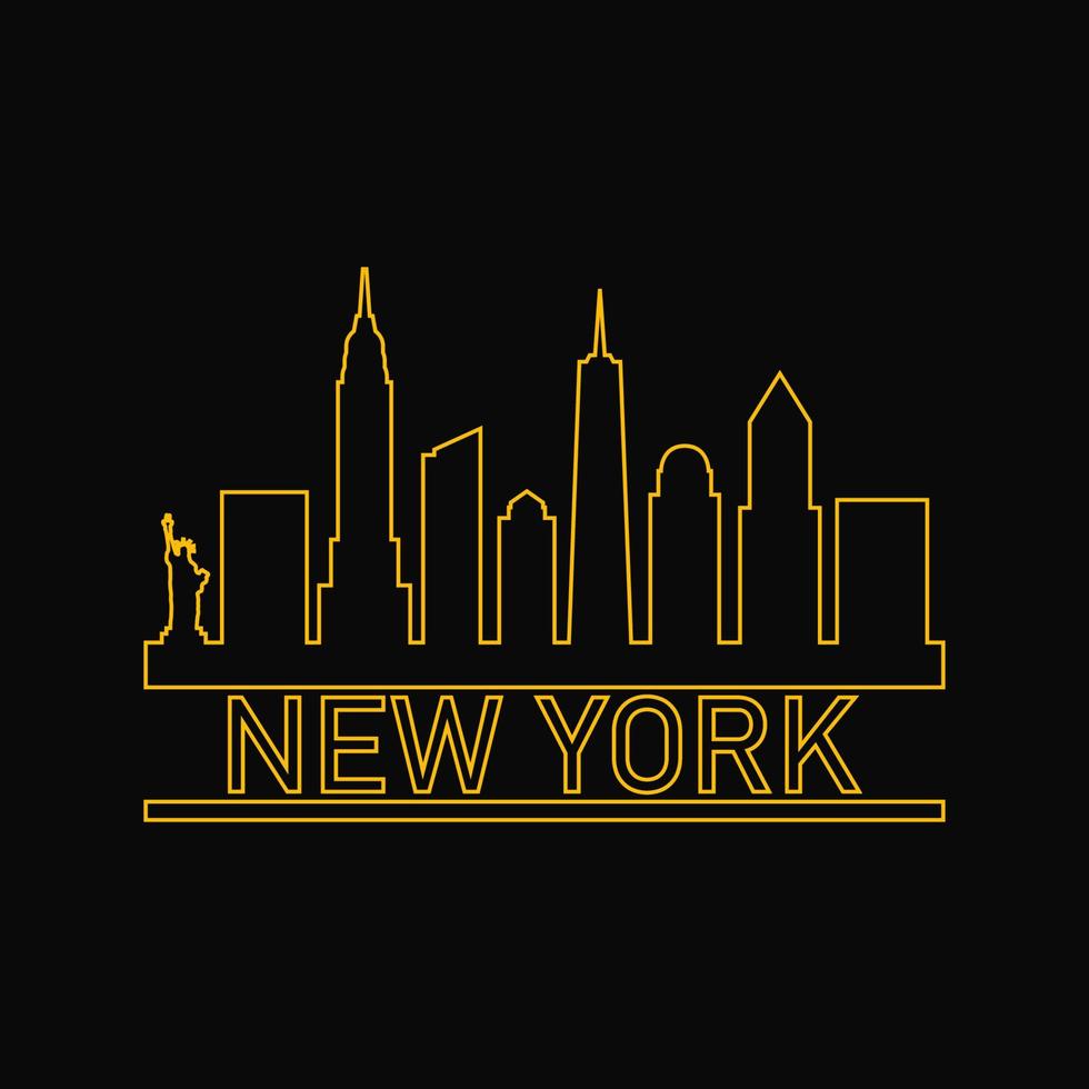 Skyline von New York illustriert vektor