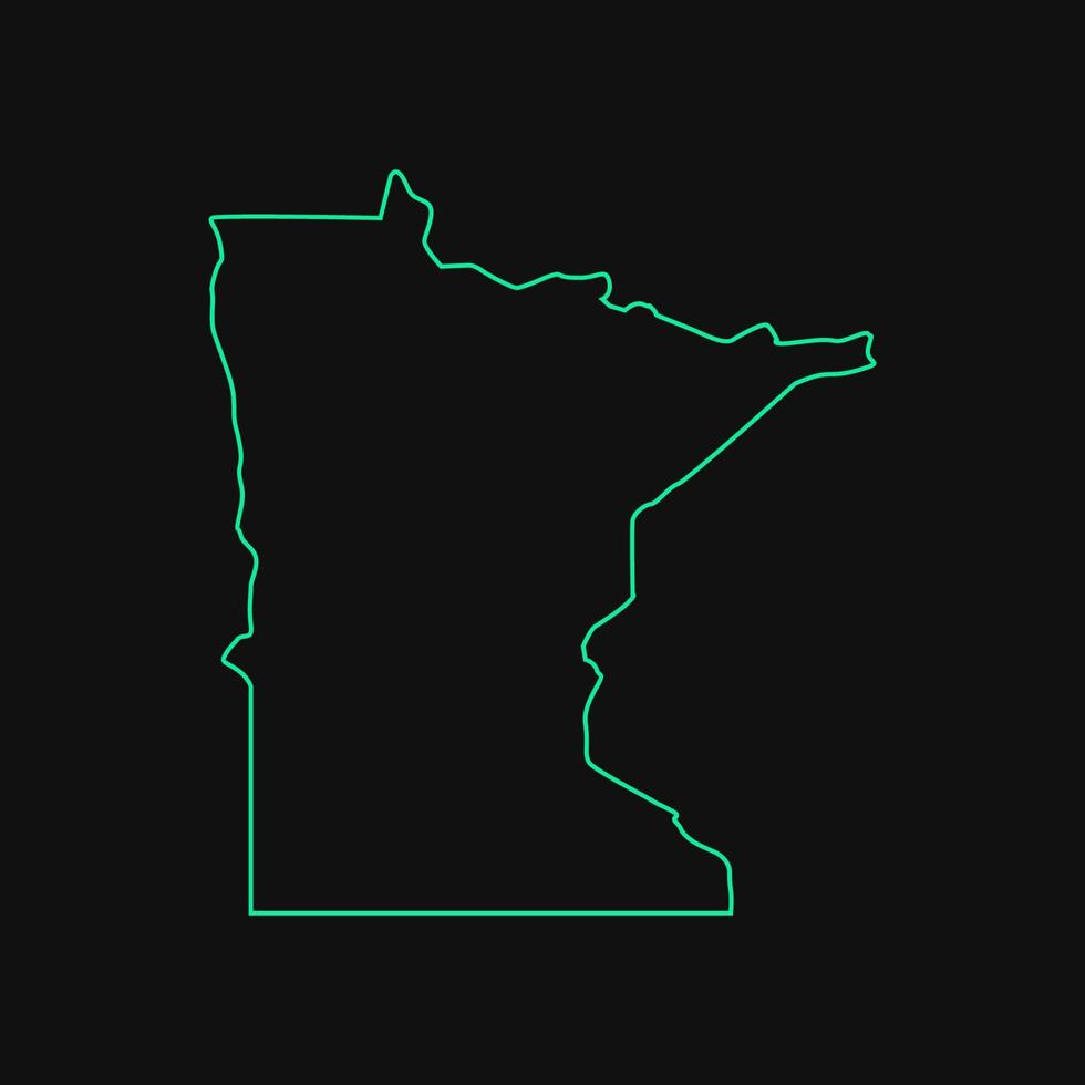 Minnesota-Karte illustriert vektor