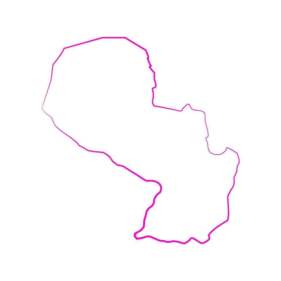 illustrerad paraguay karta vektor