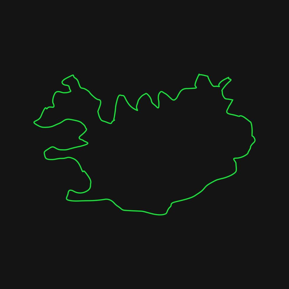 Islandkarte illustriert vektor