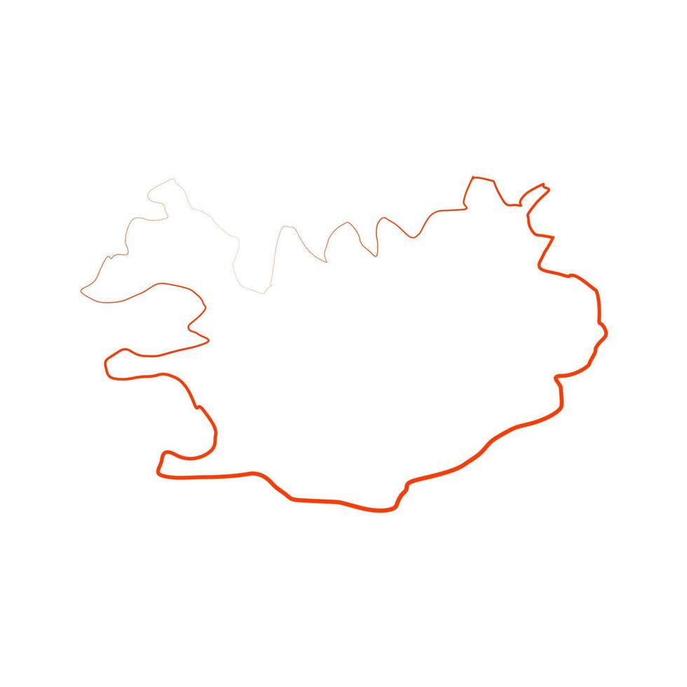 Islandkarte illustriert vektor