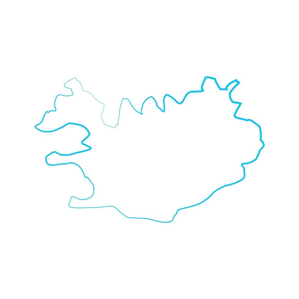 Islandkarte illustriert vektor