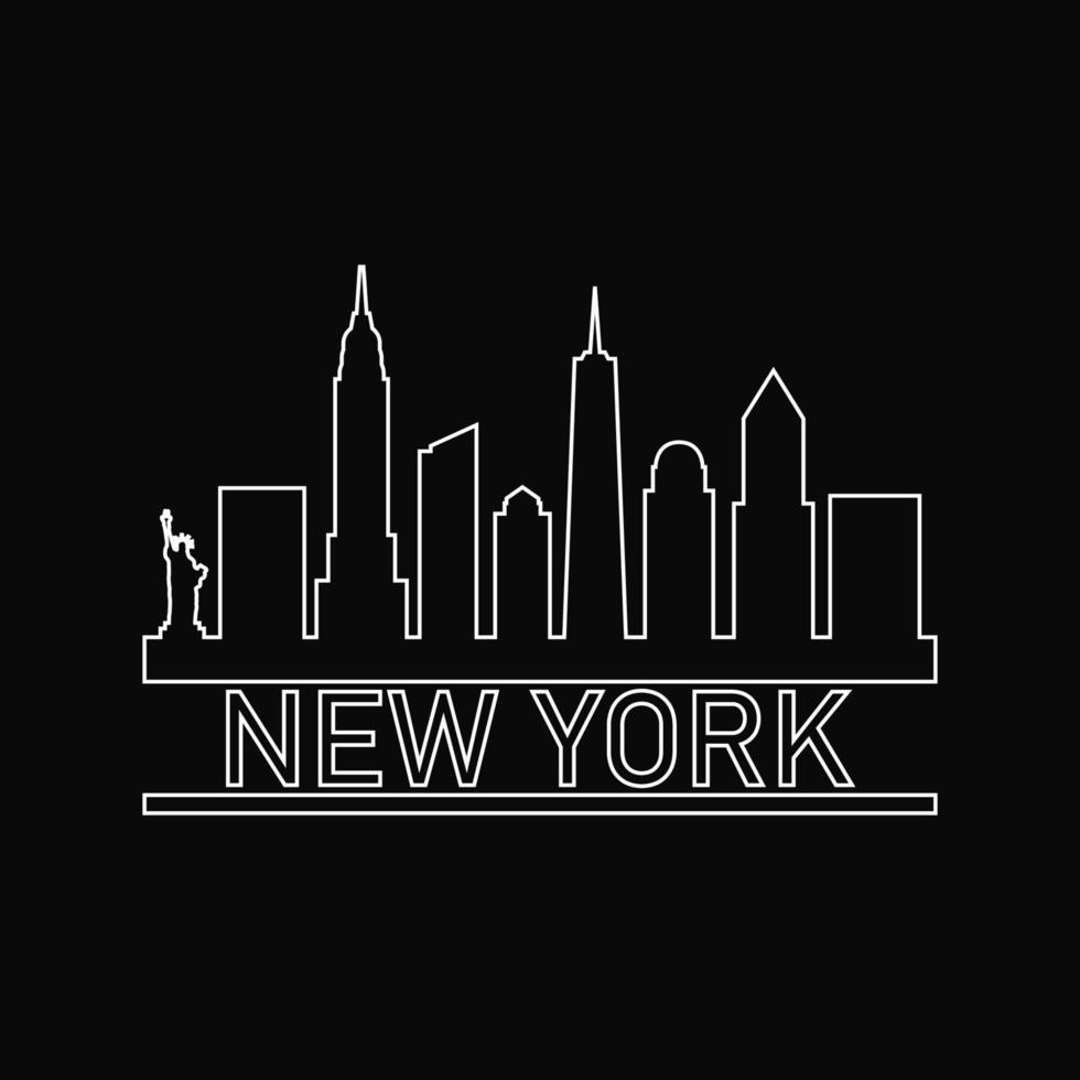 Skyline von New York illustriert vektor