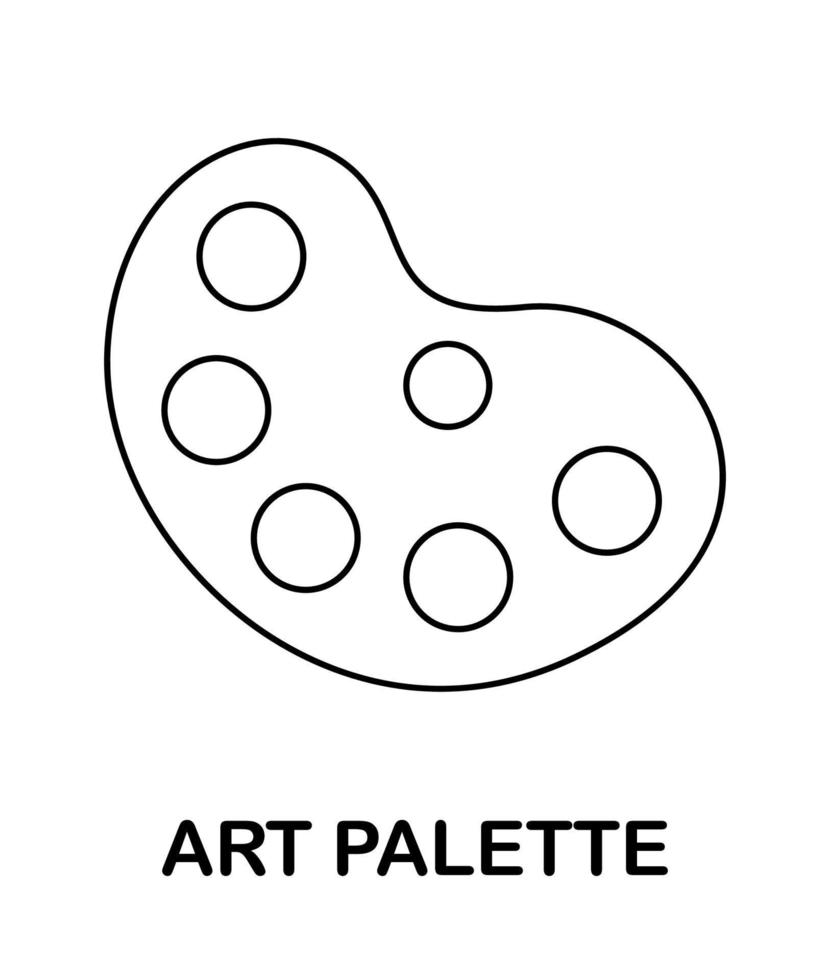 Malseite mit Kunstpalette für Kinder vektor