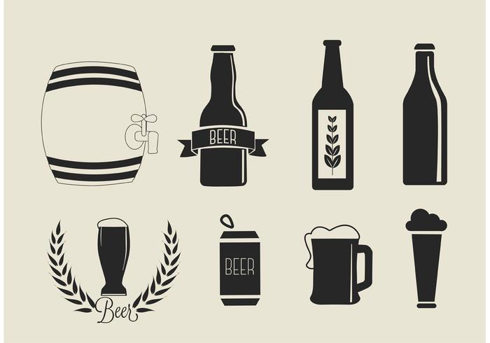 Gratis Vector Beer Icons Set