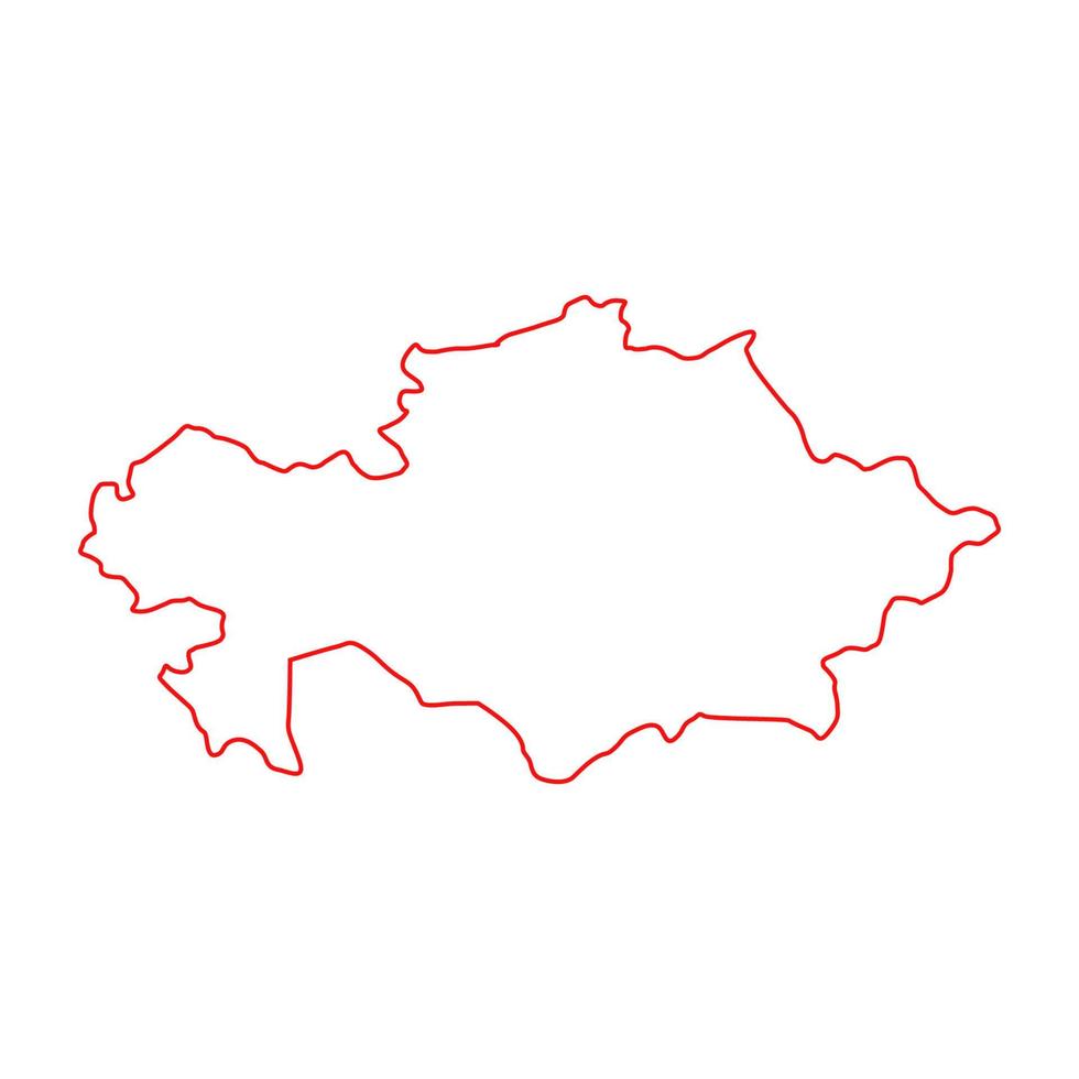 Illustrierte Karte von Kasachstan vektor