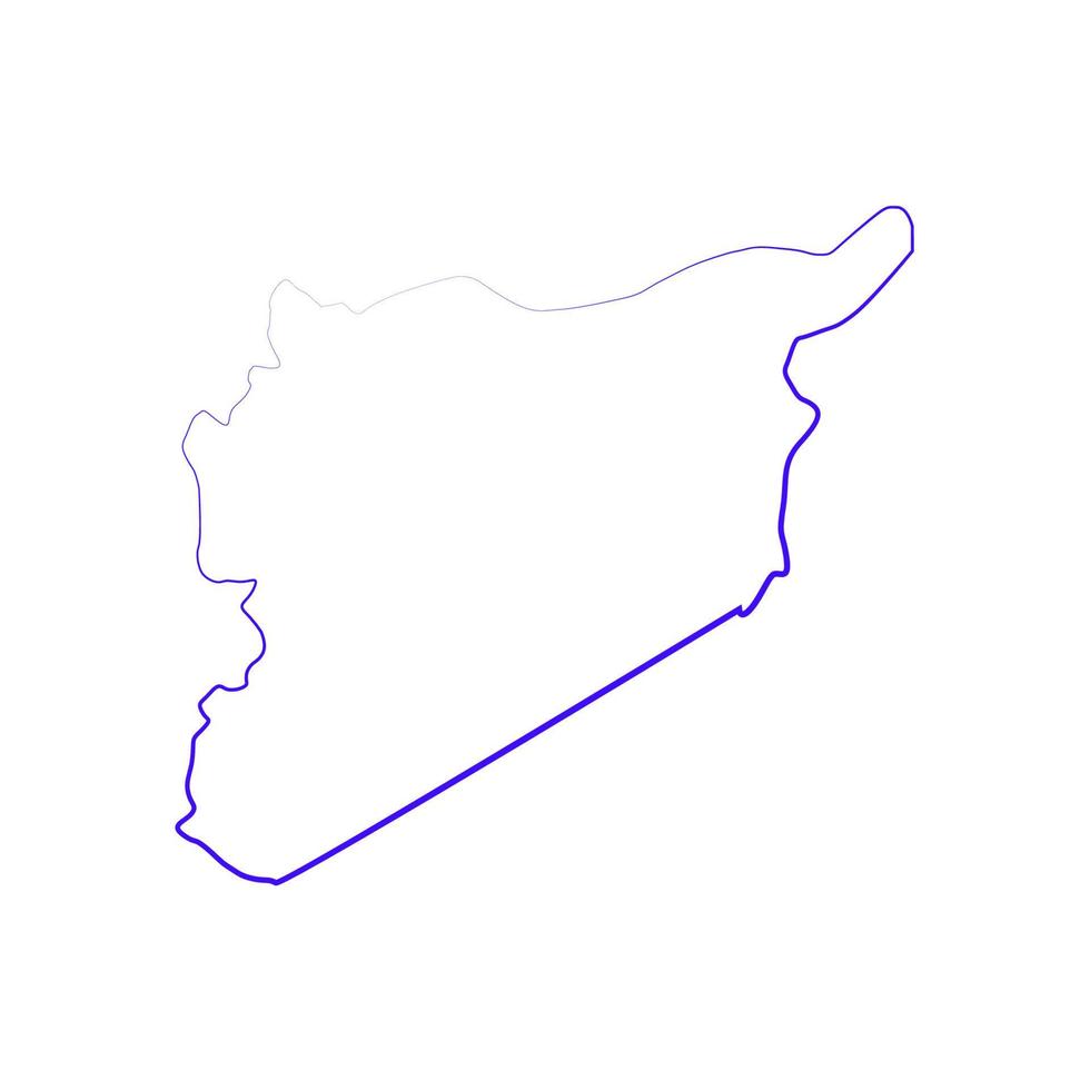 syrien karta illustrerad vektor