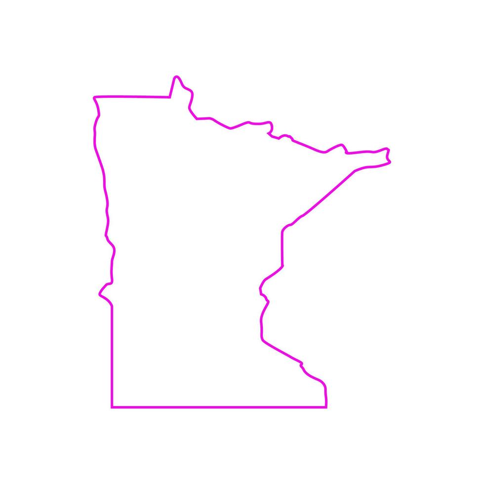 Minnesota-Karte illustriert vektor