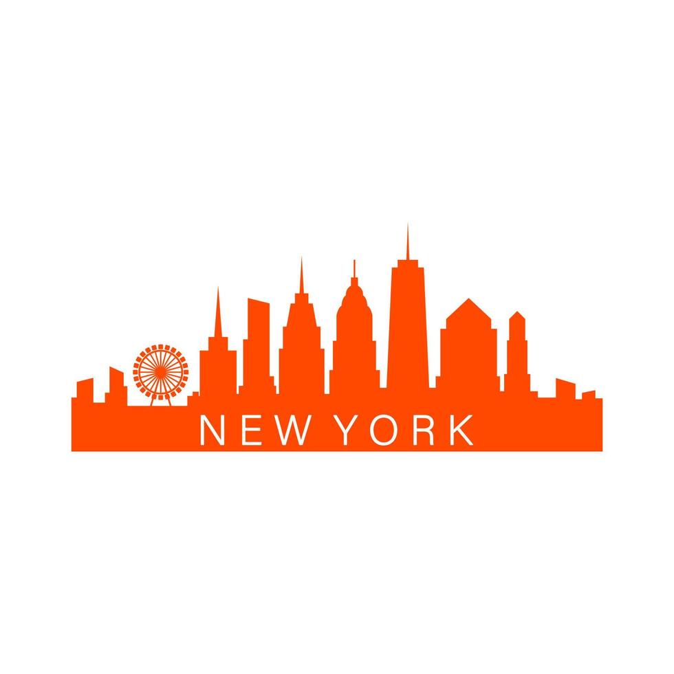 New Yorks skyline illustrerad vektor