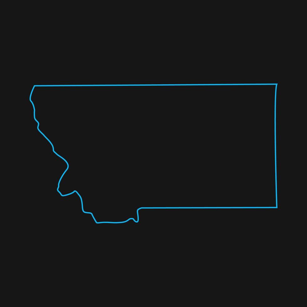 Montana-Karte illustriert vektor