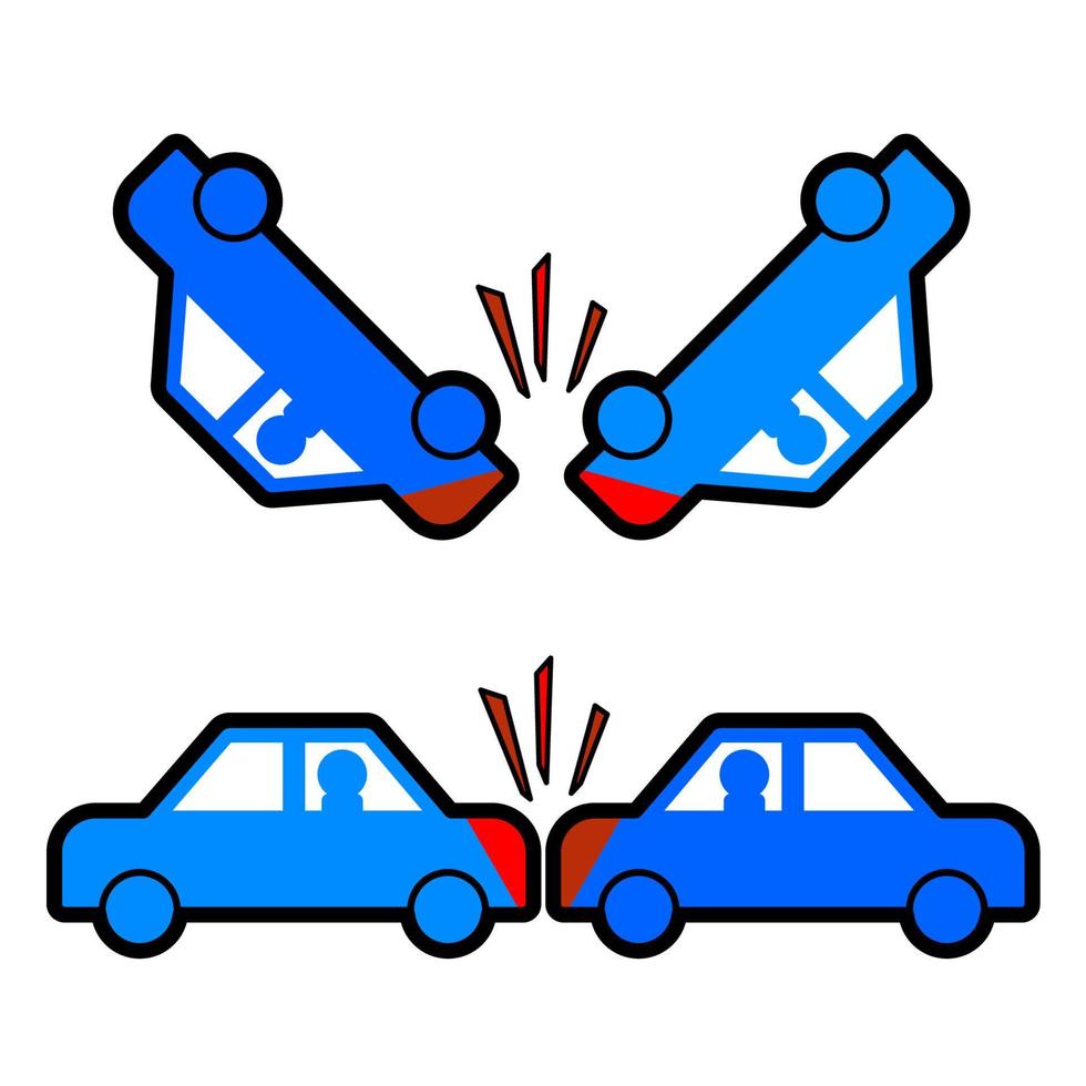 Crash-Line-Symbol isoliert auf weißem Hintergrund. vektor